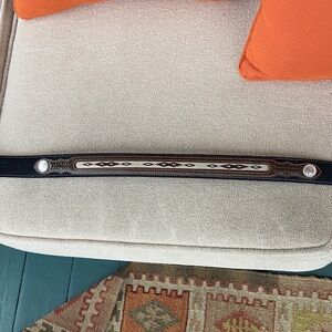 Nocona Black and Brown Leather Concho Western Belt. Size 42